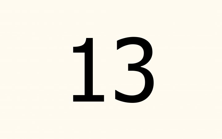 thirteen in Arabic